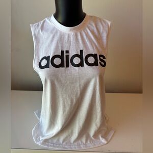 Adidas Women's White Sleeveless muscle Tank